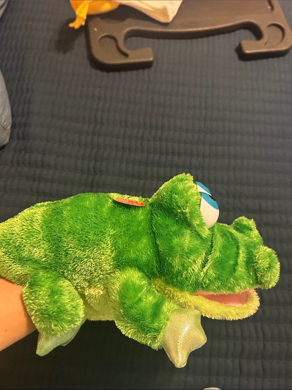 Green Plush Alligator Hand Puppet - Soft Stuffed Animal